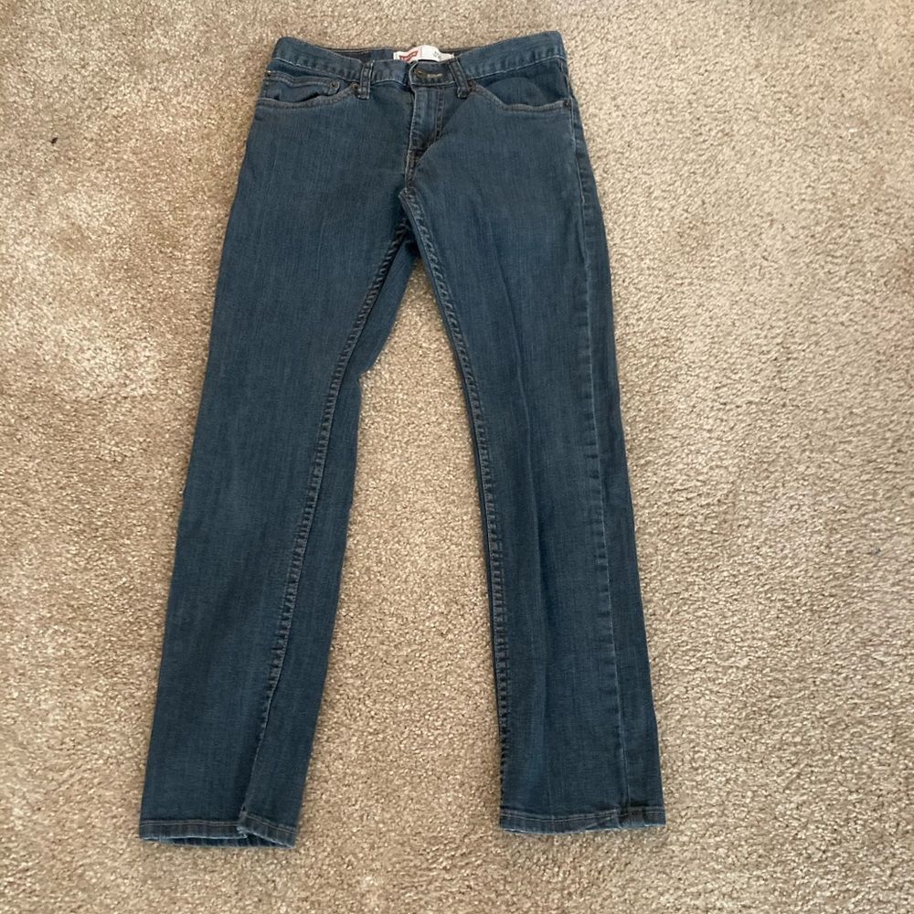 Mens Levi’s 511 Dark Blue Slim Jeans Size 28W x 28L